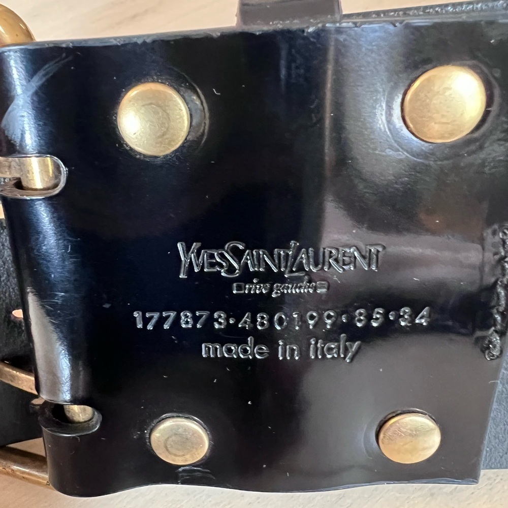 YSL Patent Leather with Laser Cut Arpel Pattern - Picture 2 of 5